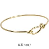 TierraCast Wire Bracelet (wrapped Loop) Bright Brass x1