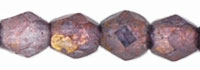 Czech Glass Fire Polished beads - 3mm Lustre Stone Amethyst x50