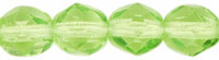 Czech Glass Fire Polished beads 6mm - x25 Lime Green