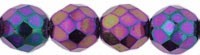 Czech Glass Fire Polished beads 8mm - x25 Iris Purple
