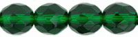 Czech Glass Fire Polished beads 8mm - x25 Green Emerald