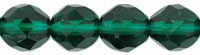 Czech Glass Fire Polished beads 8mm - x25 Emerald
