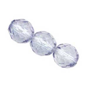 Czech Glass Fire Polished beads - 12mm Lustre Transparent Blue x1