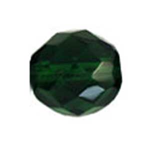 Czech Glass Fire Polished beads - 12mm Green Emerald x1