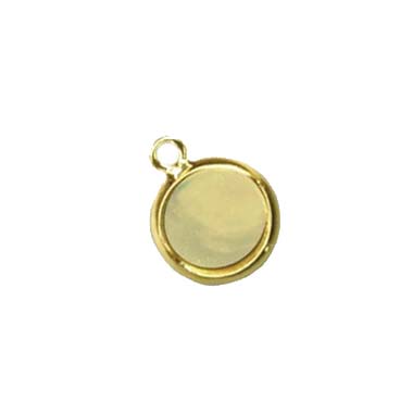 Gold Plated Bezel Cup Setting for 8mm Round Cabochons x1