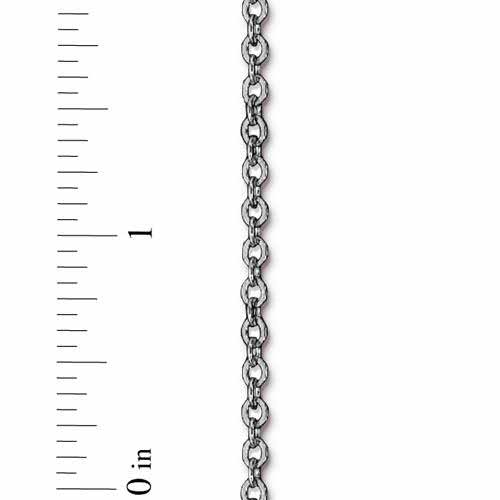 TierraCast Brass Cable Chain 4x2.5mm Silver Plated per Half Foot