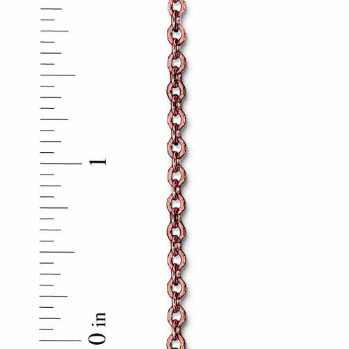 TierraCast Brass Cable Chain 4x2.5mm Copper Plated per Half Foot