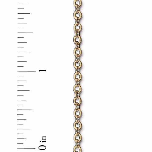TierraCast Brass Cable Chain 4x2.5mm Gold Plated per Half Foot