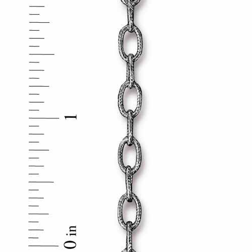 TierraCast Brass Cable Chain 9x6mm Silver Plated per Half Foot
