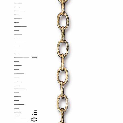 TierraCast Brass Cable Chain 9x6mm Gold Plated per Half Foot