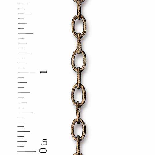 TierraCast Brass Cable Chain 9x6mm Brass Oxide per Half Foot