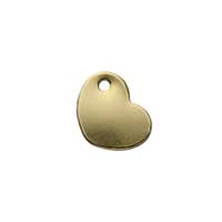 Gold Filled Heart Tag 9.8x8mm 28g Stamping Blank Charm x1