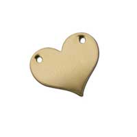 Gold Filled Heart 13x10.8mm 24g Stamping Blank Link Connector x1