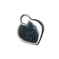 Sterling Silver Heart Tag 18.7x15.6mm 19g Stamping Blank Charm x1