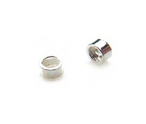 Sterling Silver 2x1mm Crimp Tube Beads x20