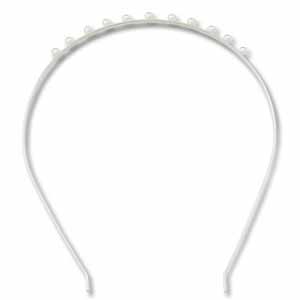 Wire Tiara Frame Alice Band with Loops / Rings - Platinum Rhodium Silver Plated x1
