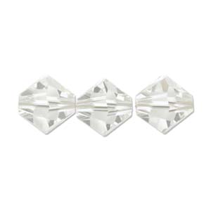Swarovski Crystal Beads Bicone 6mm Crystal Silver Shade