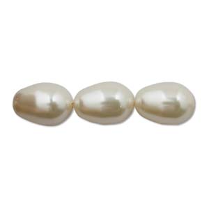 Swarovski Crystal Pearl Beads 11x8mm Pear Drop Cream Pearls x1