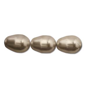 Swarovski Crystal Pearl Beads 11x8mm Pear Drop Powder Almond Pearls x1