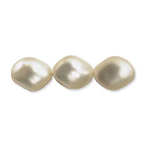 Swarovski Crystal Pearl Beads 9x8mm Twist Wave Cream Pearls x1
