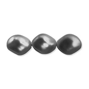 Swarovski Crystal Pearl Beads 9x8mm Twist Wave Grey Dark Pearls x1