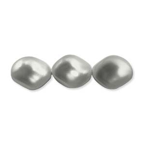 Swarovski Crystal Pearl Beads 9x8mm Twist Wave Grey Light Pearls x1