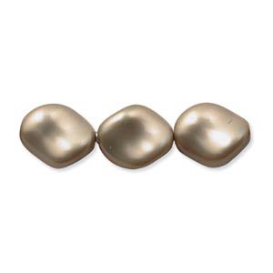 Swarovski Crystal Pearl Beads 9x8mm Twist Wave Powder Almond Pearls x1