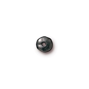 TierraCast Heishi Beads - 5mm Nugget Spacer Black x10