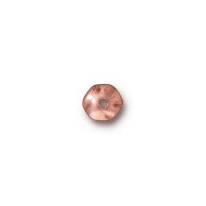 TierraCast Heishi Beads - 5mm Nugget Spacer Antiqued Copper Plated x10