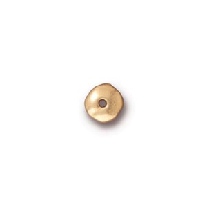 TierraCast Heishi Beads - 5mm Nugget Spacer Bright Gold Plated x10