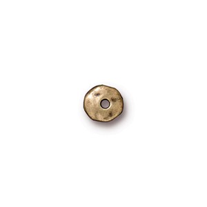 TierraCast Heishi Beads - 5mm Nugget Spacer Brass Oxide x10
