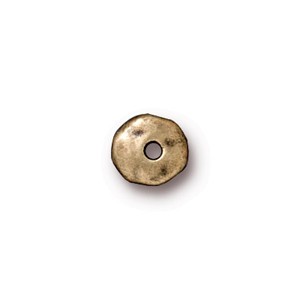 TierraCast Heishi Beads - 7mm Nugget Spacer Brass Oxide x10
