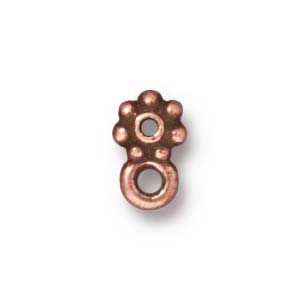 TierraCast Heishi Beads Antique Copper Plated 7mm Beaded Daisy Spacer with Loop x1