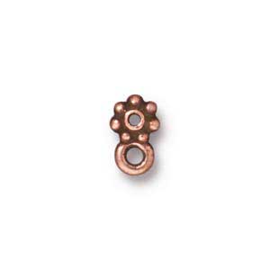 TierraCast Heishi Beads Antique Copper Plated 5mm Beaded Daisy Spacer with Loop x1