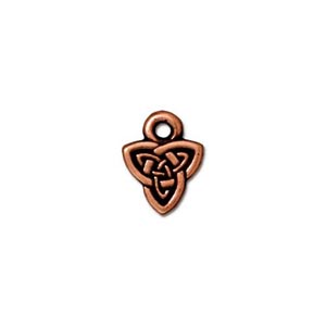 TierraCast Pewter Antique Copper Plated 8x10mm Celtic Triad Knot Charm