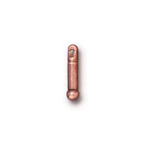 TierraCast Pewter Antique Copper Plated 1/2" - 13mm Bead Bar x1