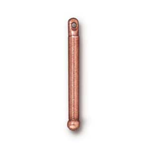 TierraCast Pewter Antique Copper Plated 1" - 25mm Bead Bar x1