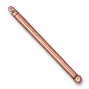 TierraCast Pewter Antique Copper Plated 1 1/2" - 38mm Bead Bar x1