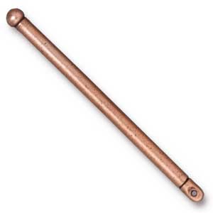 TierraCast Pewter Antique Copper Plated 1 3/4" - 42mm Bead Bar x1