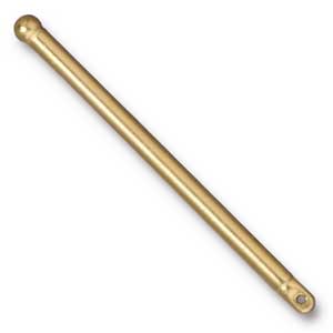 TierraCast Pewter Bright Gold Plated 1 3/4" - 42mm Bead Bar x1