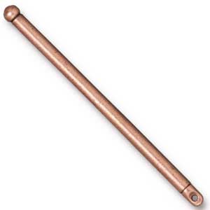 TierraCast Pewter Antique Copper Plated 2" - 48mm Bead Bar x1