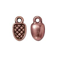 TierraCast Pewter Glue-on Pad Drop Bail Antique Copper Plated x1