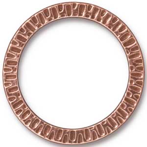 TierraCast Pewter Antique Copper Plated 1 1/4" - 32mm Radiant Ring Link x1