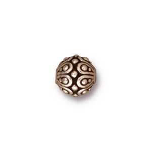 TierraCast Pewter Silver Plated 7mm Round Casbah Bead x1