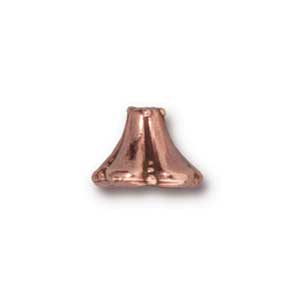 TierraCast Pewter Antique Copper Plated Large Bell Flower Cone x1