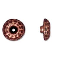 TierraCast BeadAligners™ 8mm Hammertone Antique Copper Plated Bead Aligner x1