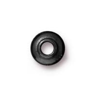 TierraCast Pewter Black 7mm Classic Bead Cap, Large Hole x1