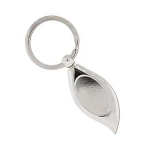 Teardrop Keychain Finding - 27x15.5mm Oval Blank Setting for Clay