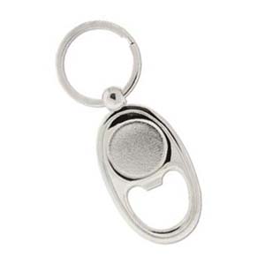 Keychain Bottle Opener Finding - 23mm Round Blank Setting for Clay 