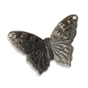 Vintaj Arte Metal 25x33.5mm Summer Azure Butterfly Connector Pendant